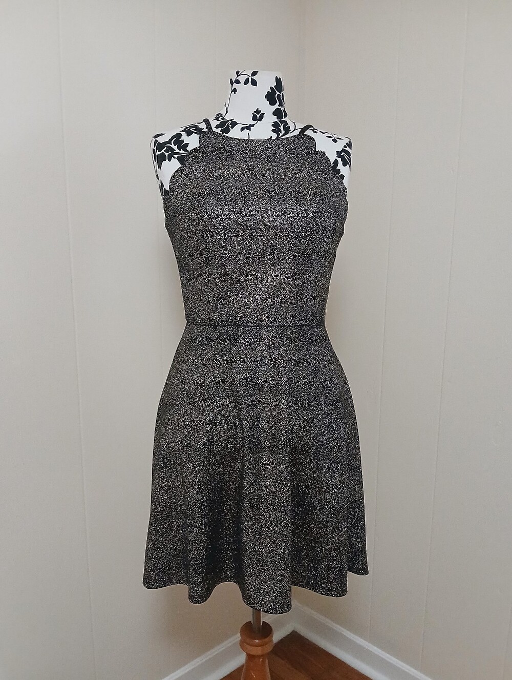 I.N. San Francisco Black Glitter A-Line Mini Dress - Picture 4 of 7
